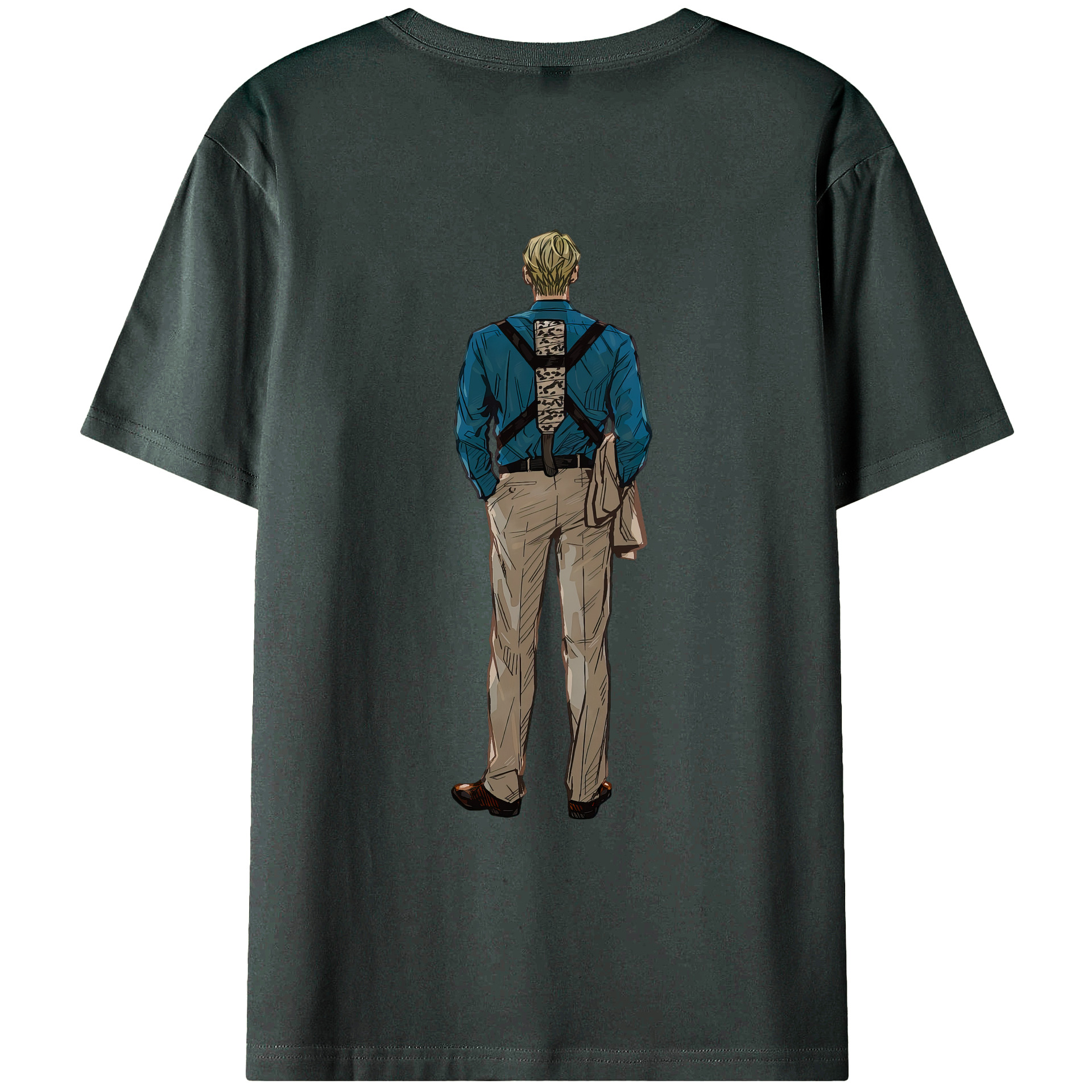 （画像用） 呪術廻戦 Jujutsu Kaisen 綿100％ メンズ半袖Tシャツ（バックプリント） 通気性